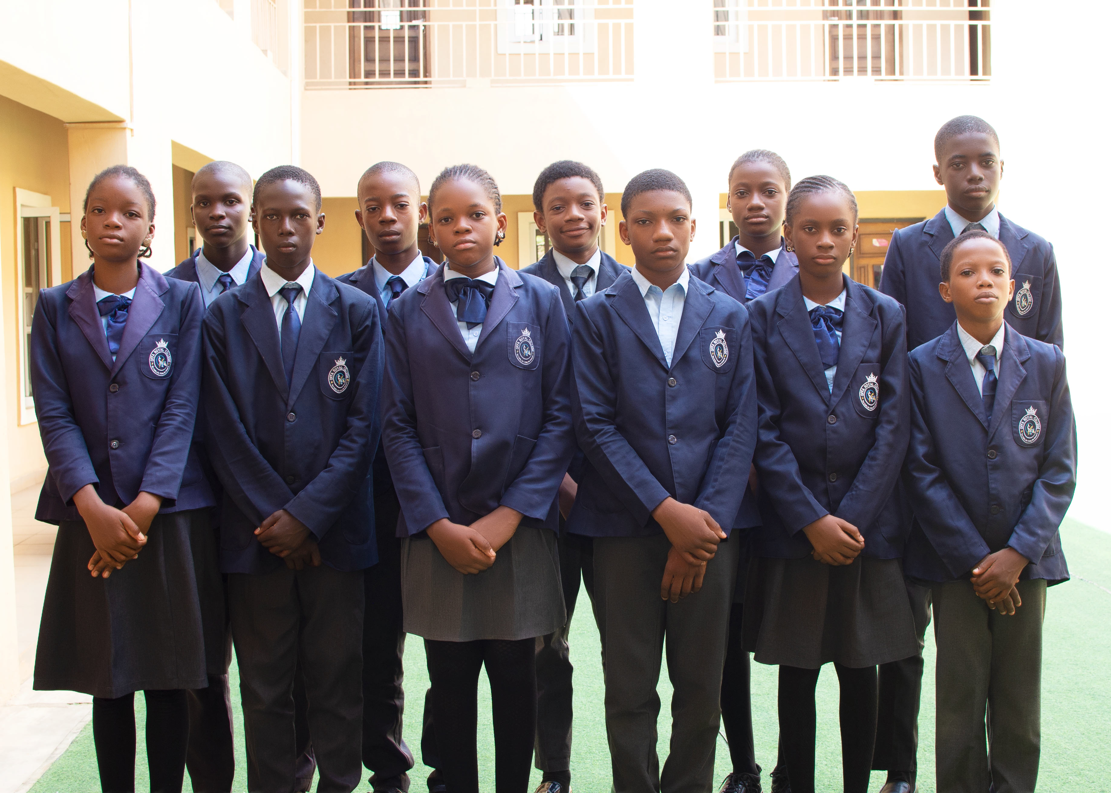 Junior secondary students of Offa Royal College in school uniform